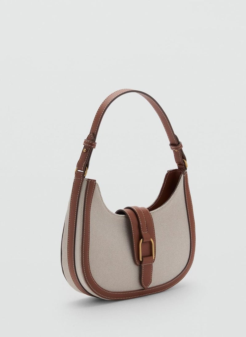 Contrast Canvas Shoulder Bag