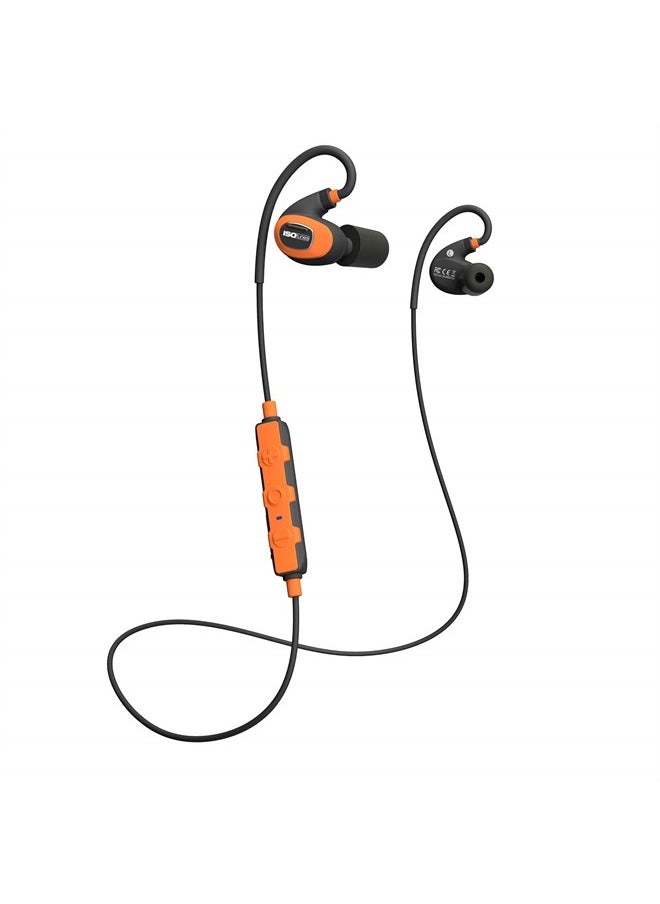 PRO 2.0 Bluetooth Earplug Headphones, 27 dB Noise Reduction Rating, 16+ Hour Battery, IP67 Durability, Noise Cancelling Mic, OSHA Compliant Professional Hearing Protector (Safety Orange)