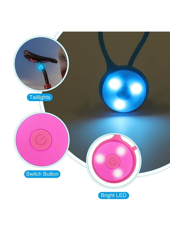 Led Running Light 2 Pack Silicone Rope Bike Safety Light Running Lights For Runners Cycling Dog Walking Pink