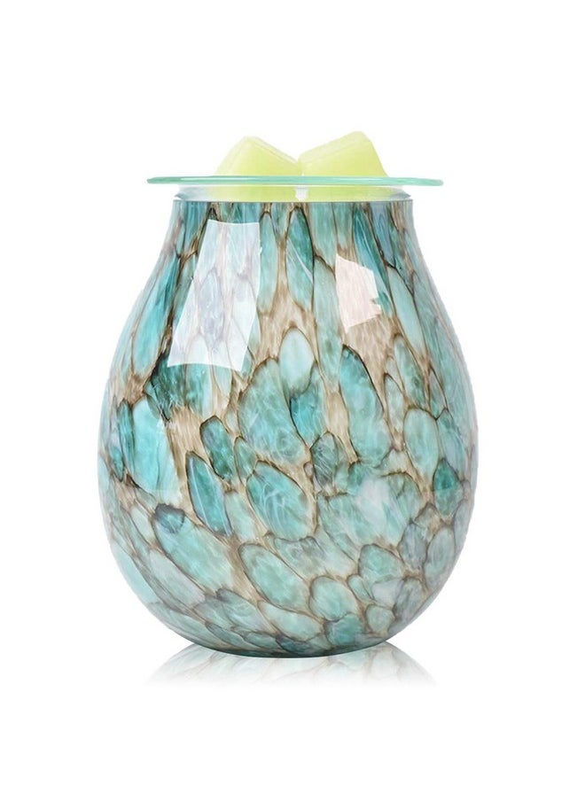Electric Wax Melts Warmer Burner Essential Oil Warmer Wax Tart Burner Fragrance Night Light Aroma Decorative for Home Office Bedroom Living Room Decor Gifts (Light Green)