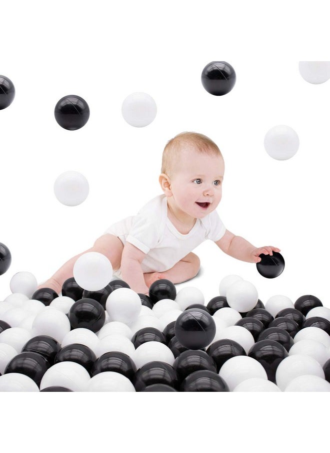 100 Ocean Ball (Ship From Usa) For Babies Kids Children Soft Ball Birthday Parties Events Playground Games Pool Black White
