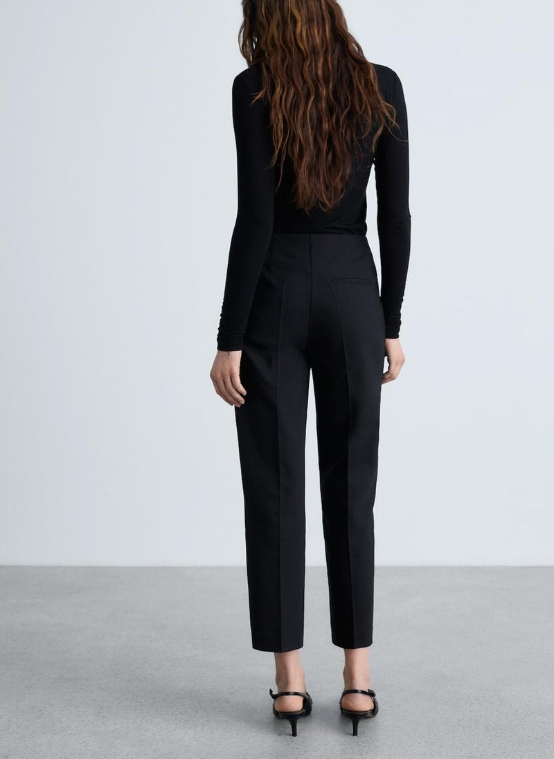 Jewel Buttons Straight Fit Pants