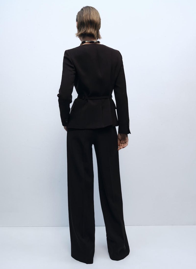 Straight Fit Suit Pants