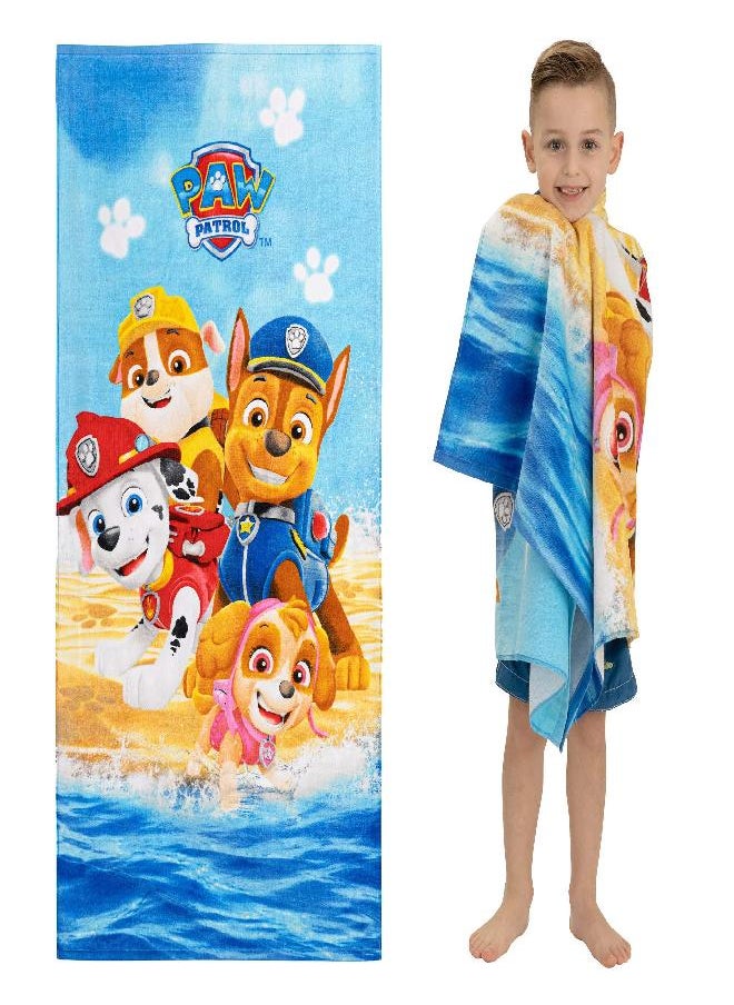Franco Kids Super Soft Cotton Bath/Pool/Beach Towel, 58 in x 28 in, Paw Patrol