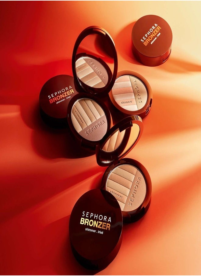 SEPHORA COLLECTION Bronzer Shimmer – Shimmer Bronzing Powder 03 Cocoa Gleam  (8g) | Radiant, Sun-Glow Finish for a Luminous Glow