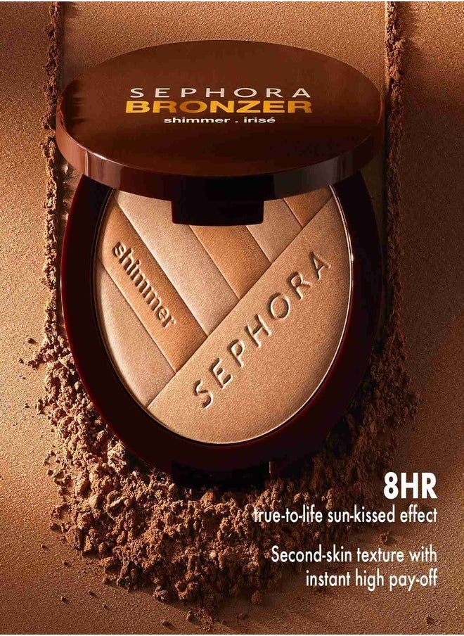 SEPHORA COLLECTION Bronzer Shimmer – Shimmer Bronzing Powder 03 Cocoa Gleam  (8g) | Radiant, Sun-Glow Finish for a Luminous Glow