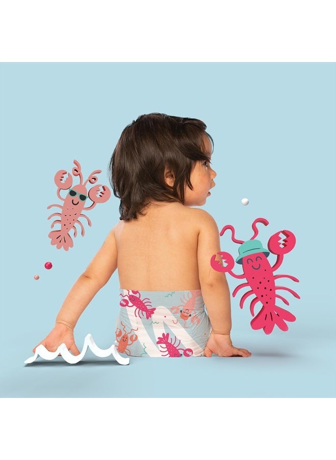 Premium Swim Diapers I Affordable and Eco-Friendly Disposable Swim Dipes for Babies and Kids I Size Medium - Diaper Size 4-5