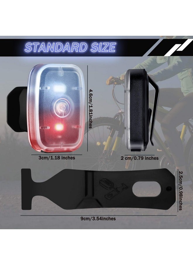 Led Safety Running Lights For Runners Usb Rechargeable Bike Rear Tail Light Clip On Strobe Running Lights With 5 Lighting Modes Blinking Walking Dog Lights For Night Cycling Hiking Kid Pet (6 Pieces)