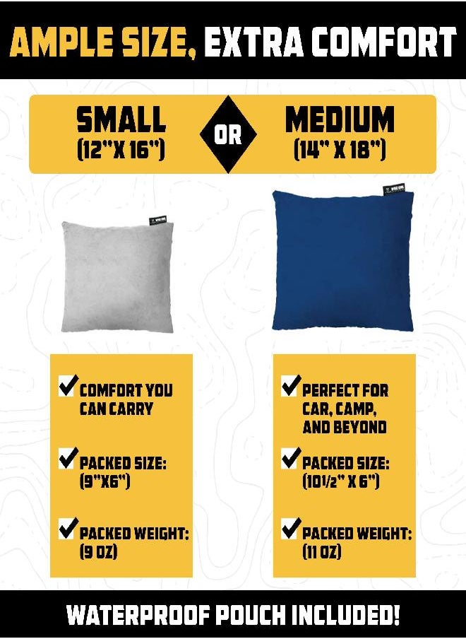Owl Outfitters Camping Pillow - Travel Pillow, Camping Accessories For Backpacking And Travel - Compressible Memory Foam Pillow - Small/Medium