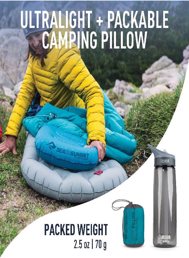 To Summit Aeros Ultralight Inflatable Camping And Travel Pillow, Large (17.3 X 12.6), Aqua