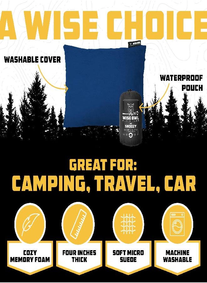Owl Outfitters Camping Pillow - Travel Pillow, Camping Accessories For Backpacking And Travel - Compressible Memory Foam Pillow - Small/Medium