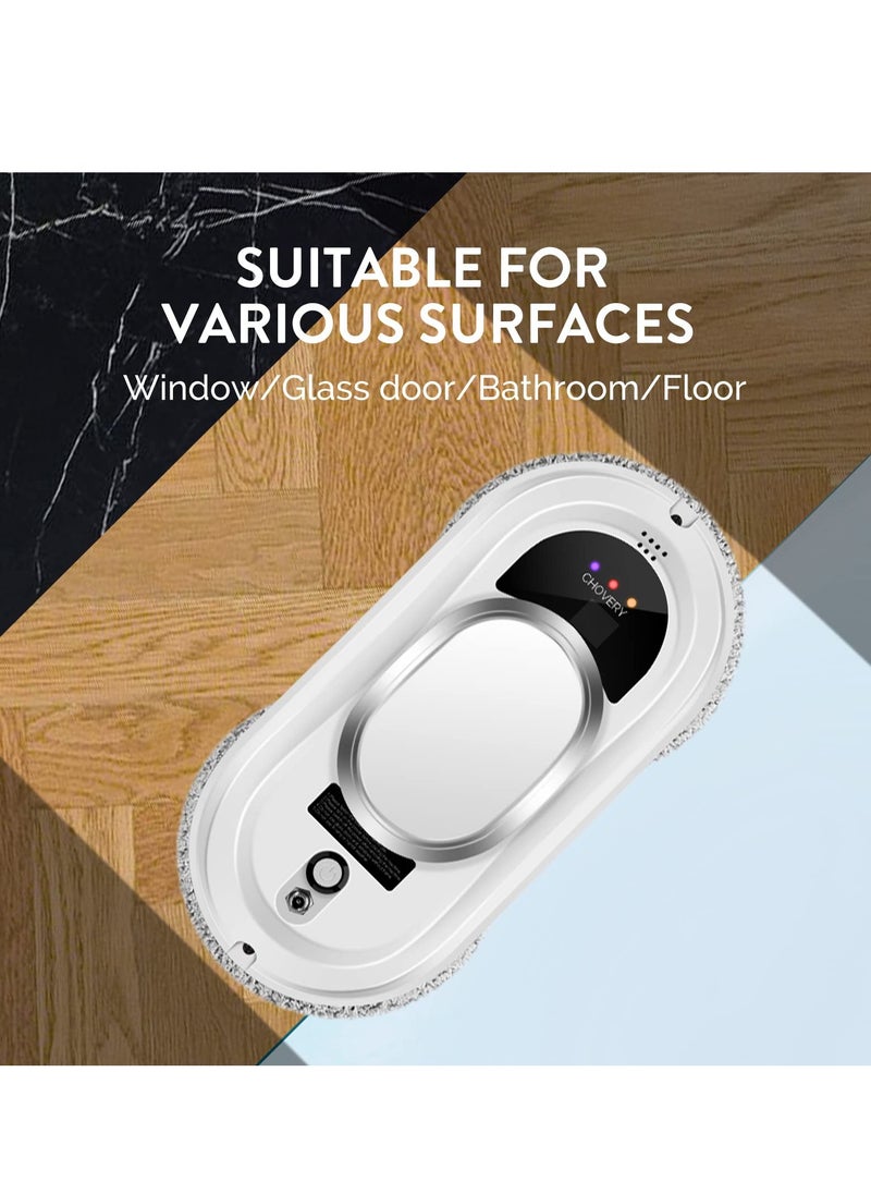 Smart Window Cleaner Robot - 5600Pa Strong Suction, Remote Control - Cleans Windows, Tiles, Glass Doors