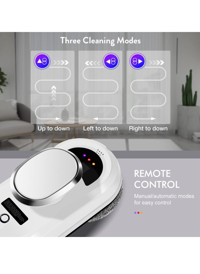 Smart Window Cleaner Robot - 5600Pa Strong Suction, Remote Control - Cleans Windows, Tiles, Glass Doors
