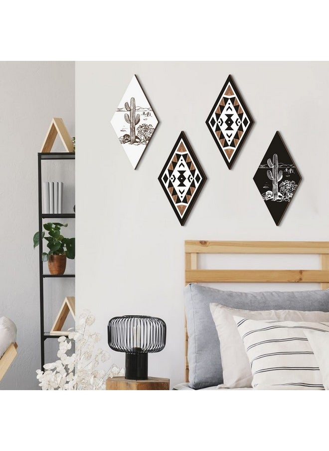 Cactus Wall Decor Aztec Wooden Sign Southwestern Farmhouse Home Wall Hangingnatural Themed Wall Decor Modern Plant Wall Art For Office Home Living Room Bathroom Housewarming Decor