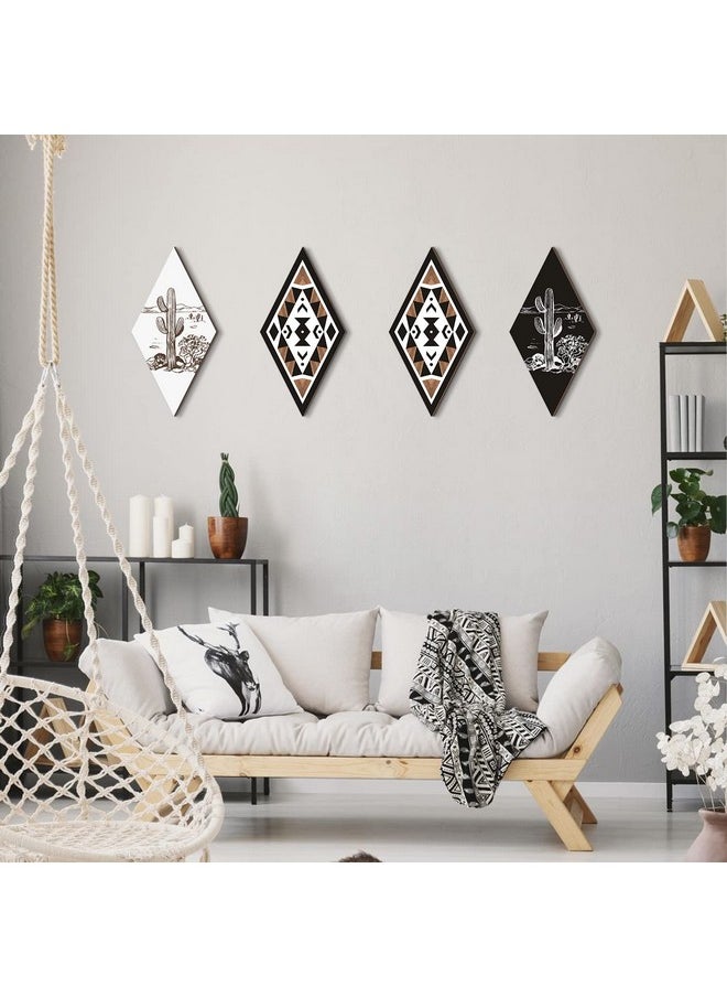 Cactus Wall Decor Aztec Wooden Sign Southwestern Farmhouse Home Wall Hangingnatural Themed Wall Decor Modern Plant Wall Art For Office Home Living Room Bathroom Housewarming Decor