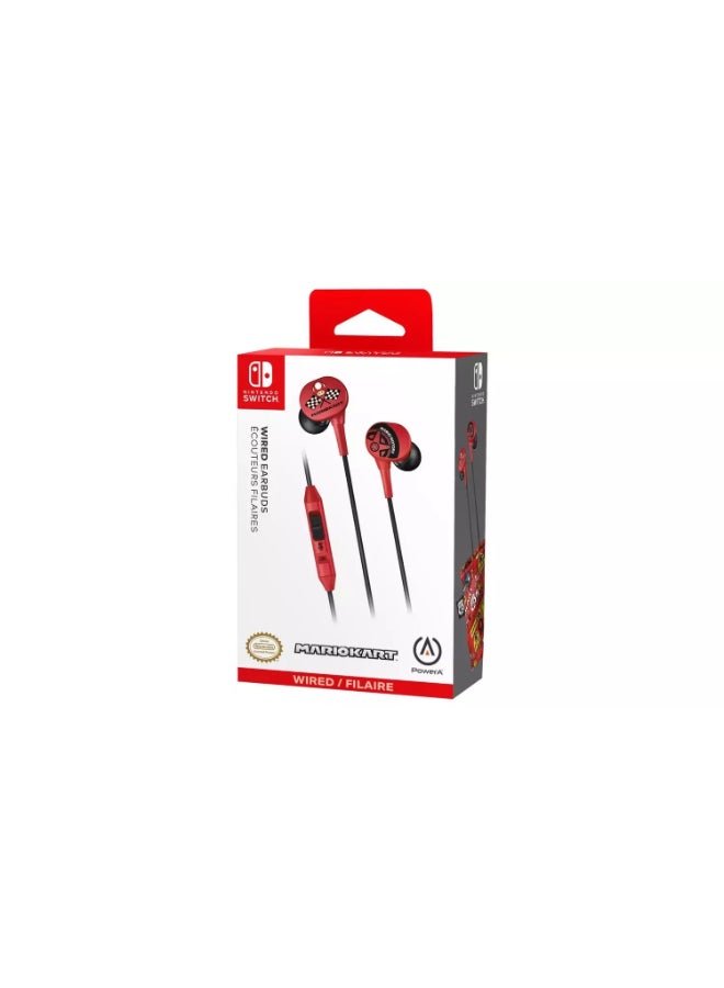 PowerA Earbuds Mario Kart Motors Switch Headset