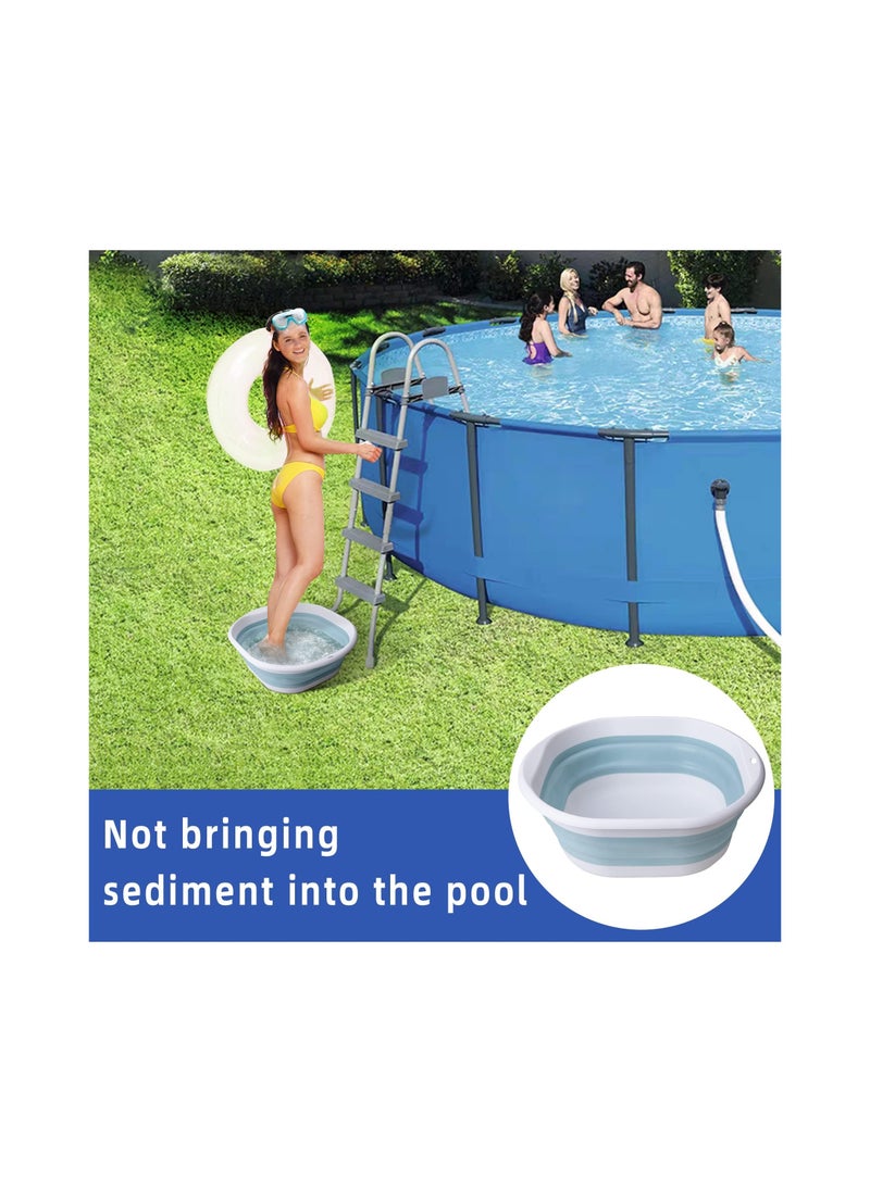 Portable Pool Foot Bath, Collapsible Pool Foot Wash Basin Tub Foot Bath Basin Portable Foot Bath Collapsible Basin Tub Foot Wash Tub Collapsible Basin for Above Ground Swimming Pools Accessories