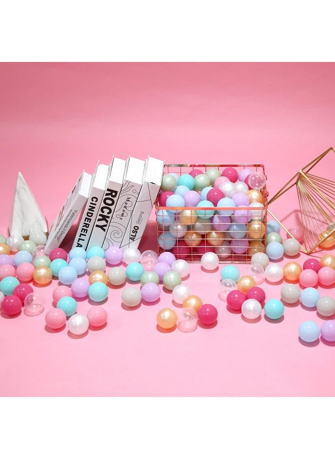 Ball Pit Balls 100Pcs Phthalate Free Bpa Free 10 Pearl Colors Balls Crush Proof Stress Balls Swim Pit Fun Toy For Baby Playhouse Pool Birthday Party Decoration (2.16Inches)