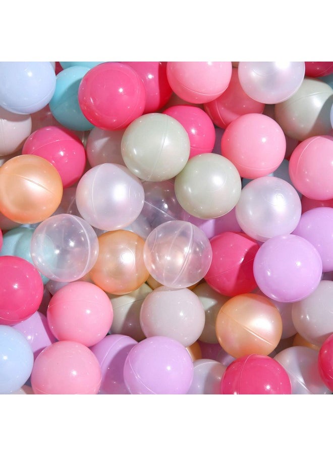 Ball Pit Balls 100Pcs Phthalate Free Bpa Free 10 Pearl Colors Balls Crush Proof Stress Balls Swim Pit Fun Toy For Baby Playhouse Pool Birthday Party Decoration (2.16Inches)