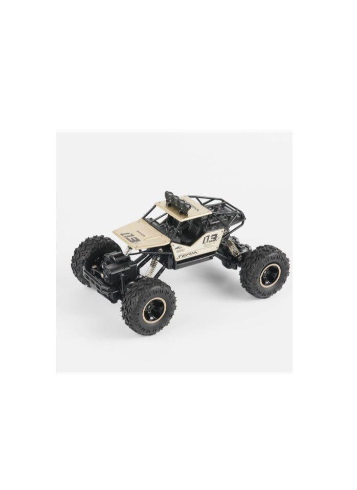 Alloy off-road 4x4 charging RC car high-speed bigfoot climbing racing climbing car suitable for 7+   26cm x 17cm x 13cm, gold car