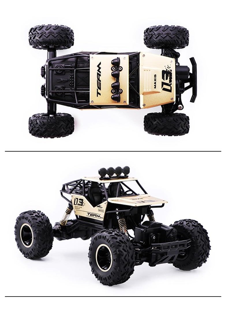 Alloy off-road 4x4 charging RC car high-speed bigfoot climbing racing climbing car suitable for 7+   26cm x 17cm x 13cm, black car