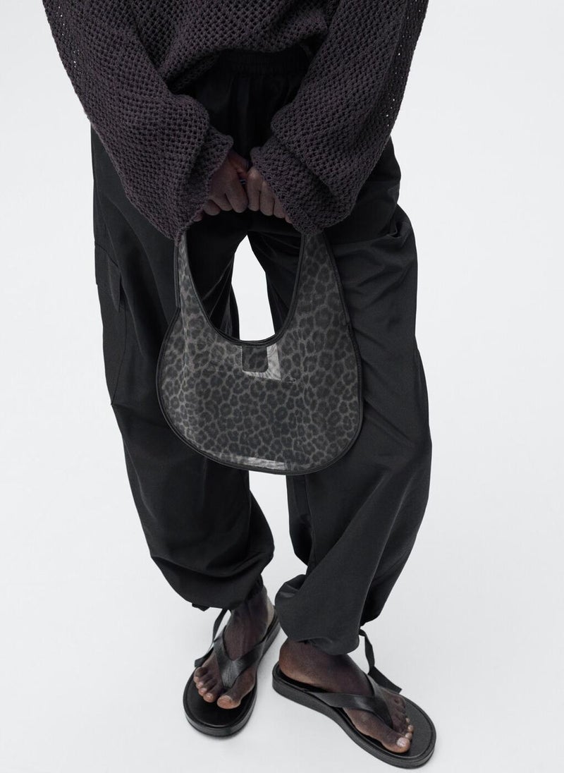Semi-Sheer Leopard Handbag