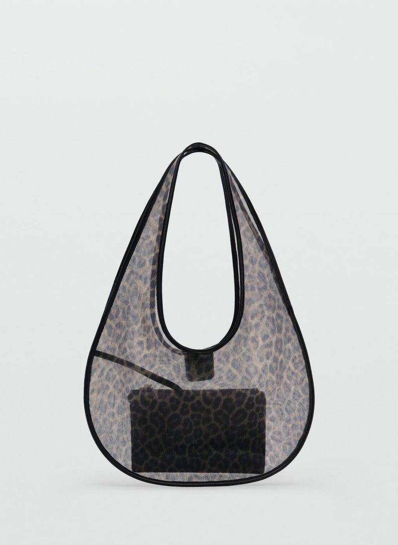 Semi-Sheer Leopard Handbag