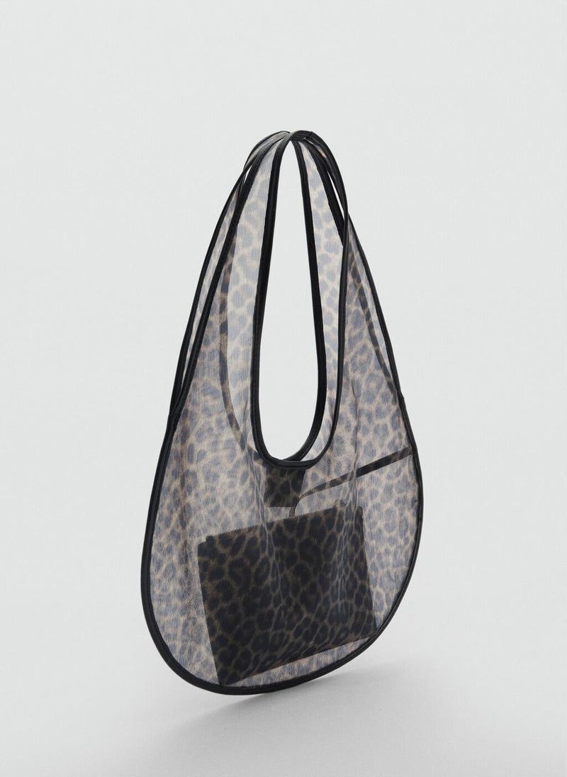 Semi-Sheer Leopard Handbag