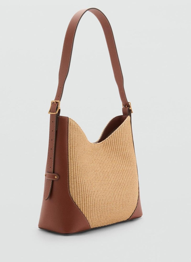 Contrast Canvas Shoulder Bag