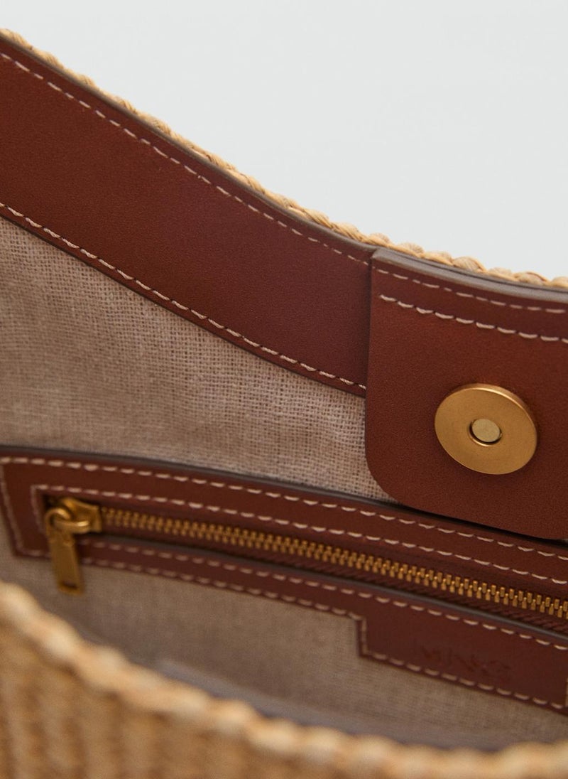 Contrast Canvas Shoulder Bag