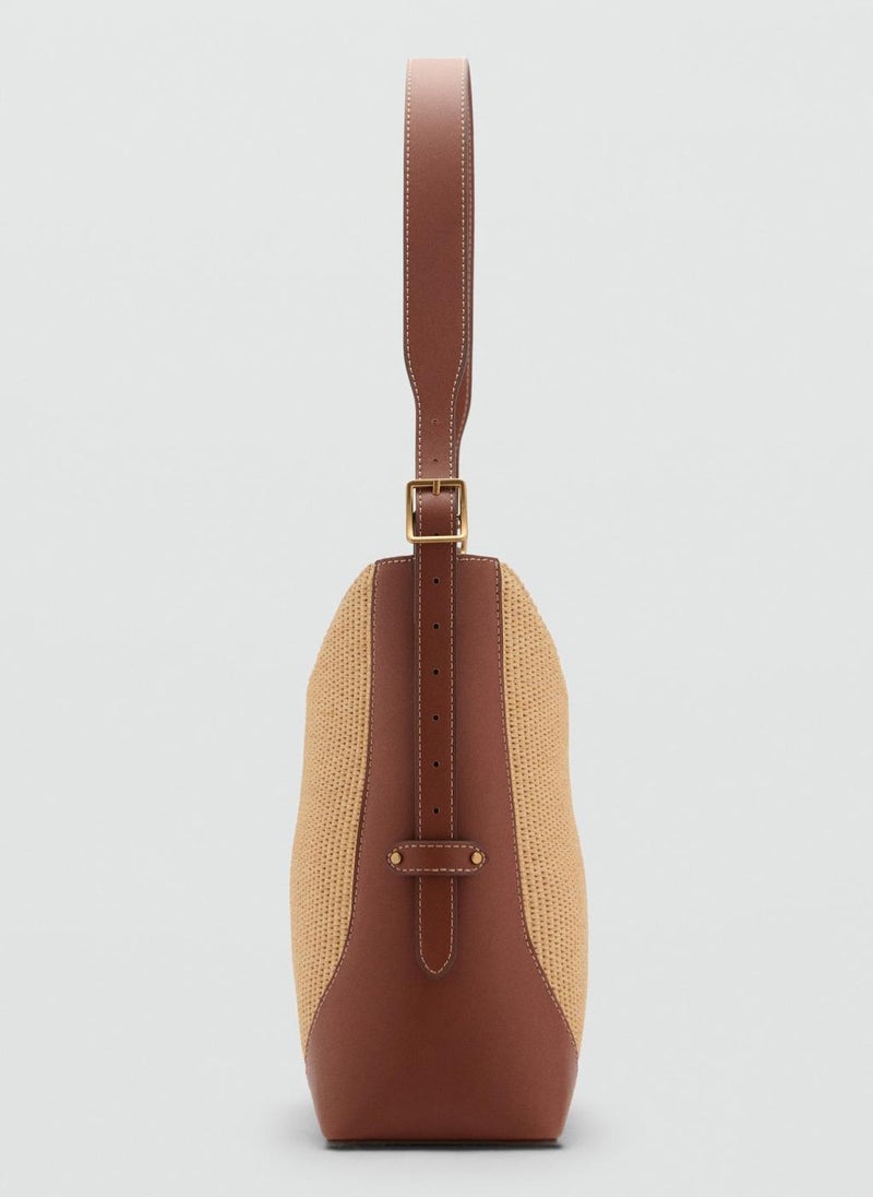 Contrast Canvas Shoulder Bag