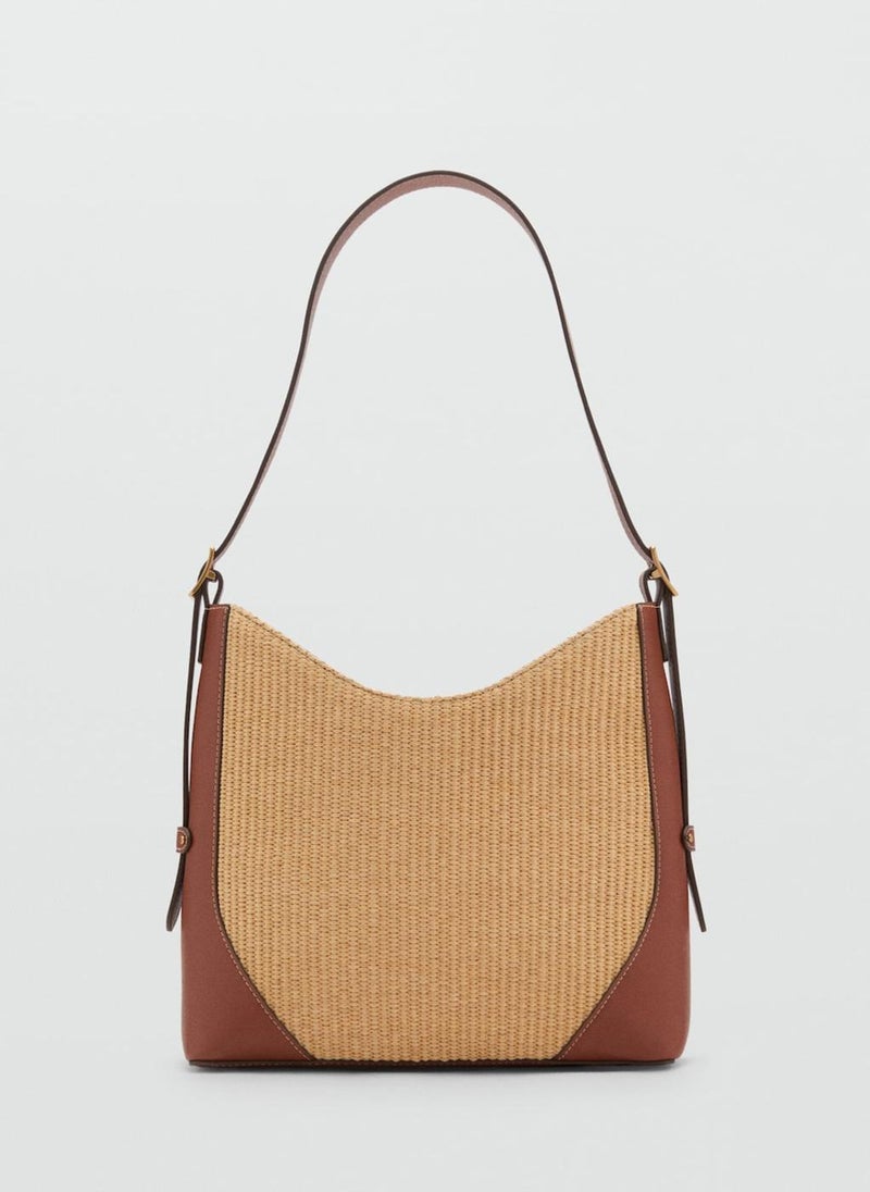 Contrast Canvas Shoulder Bag