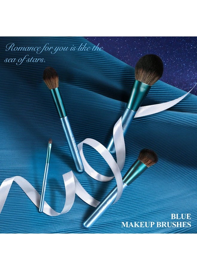 Bs-Mall Makeup Brush Set 14Pcs Premium Synthetic Professional Makeup Brushes Foundation Powder Blending Concealer Eye Shadows Blush Makeup Brush Kit Deep Starry Blue