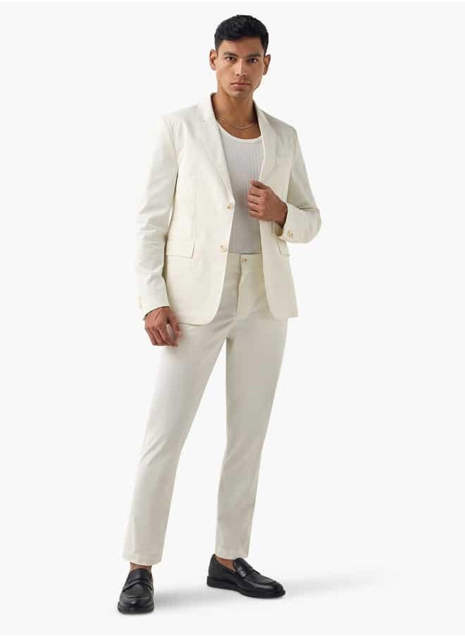 Iconic Regular Fit Pants with Flexi Waist and Pockets