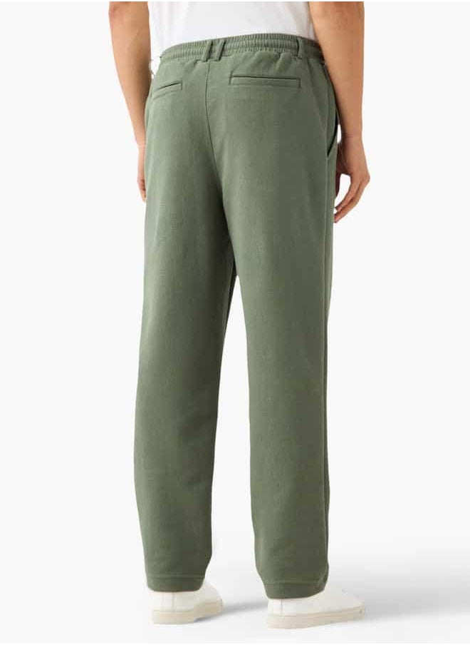 Iconic Regular Fit Flexi Waist Trousers with Button Closure