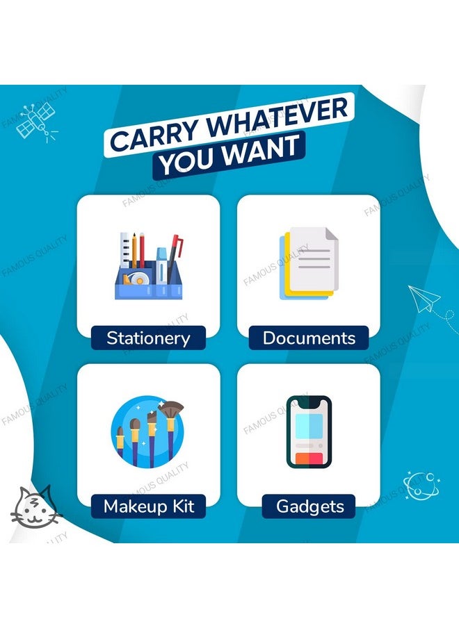 FAMOUS QUALITY Ethylene Vinyl Acetate (Eva) 3D Stylish Unicorn Cover Pencil Compass With Compartments School Supply Organizer For Student, Stationery Box, Cosmetic Zip Pouch Bag - (Multicolor)