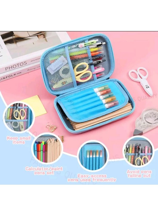 FAMOUS QUALITY Ethylene Vinyl Acetate (Eva) Stylish 3D-Premium Pencil Boxes For Boys Fcb Football Club 3D Eva Hardtop Pencil Pouches For Girls And Boys (Rainbow Color), Multicolor