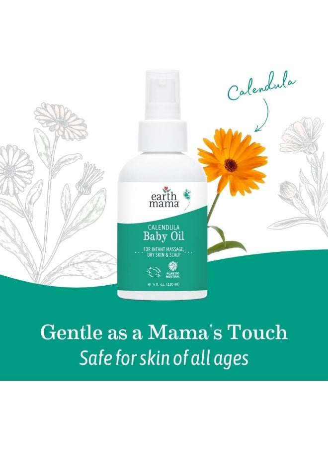 Earth Mama Angel Baby Oil, Fragrance-free with Organic Calendula