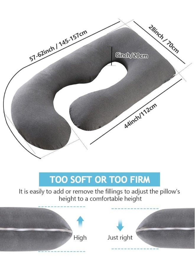 Pregnancy Must Haves Pregnancy Pillow for Sleeping Pregnancy Must Haves Full Body Maternity Pillow with Removable Cooling Cover for Pregnant Women