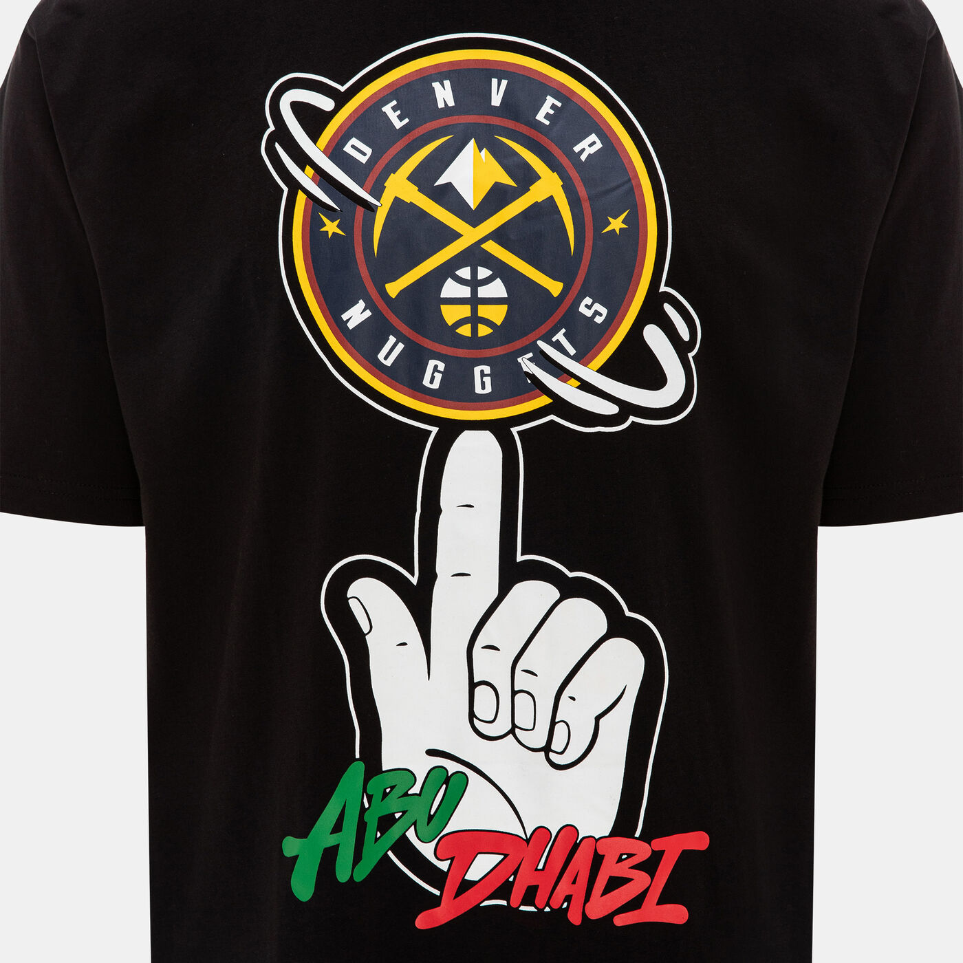 Men's NBA Denver Nuggets Abu Dhabi Games 2024 Team Patch T-Shirt