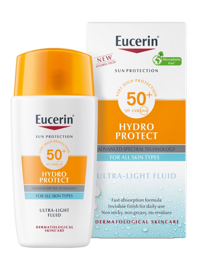 Sunscreen Hydro Protect Face Ultra Light Fluid, High UVA/UVB Protection, SPF 50+ 50ml For all skin types skincare