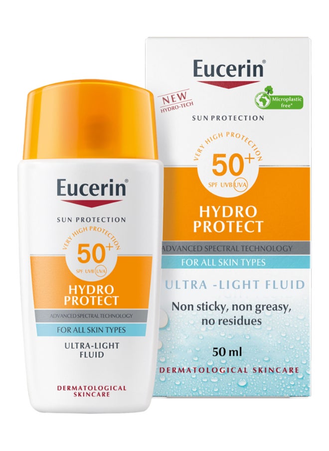 Sunscreen Hydro Protect Face Ultra Light Fluid, High UVA/UVB Protection, SPF 50+ 50ml For all skin types skincare