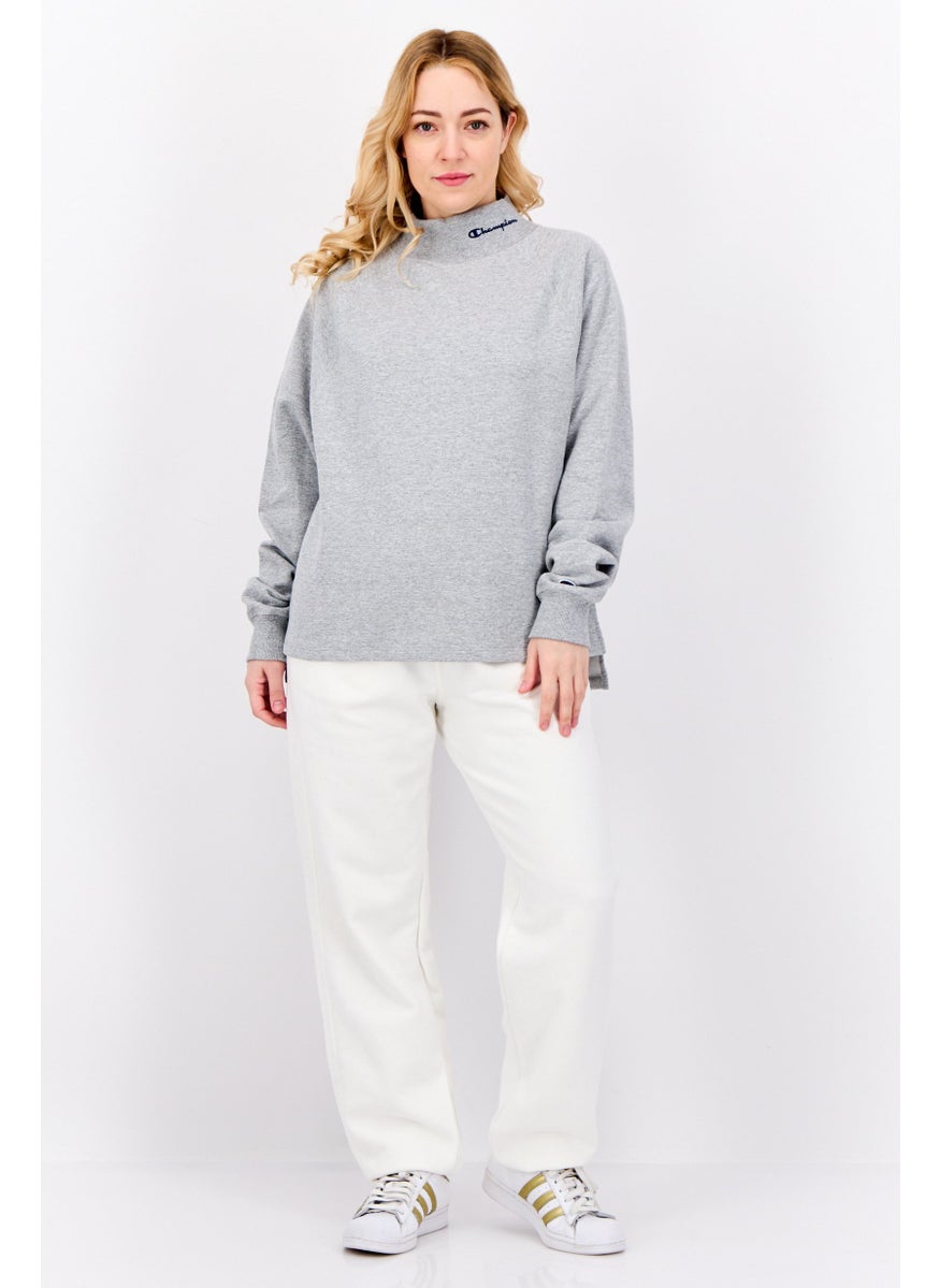Women Sportswear Fit Long Sleeve Outdoor Sweatshirt, Grey