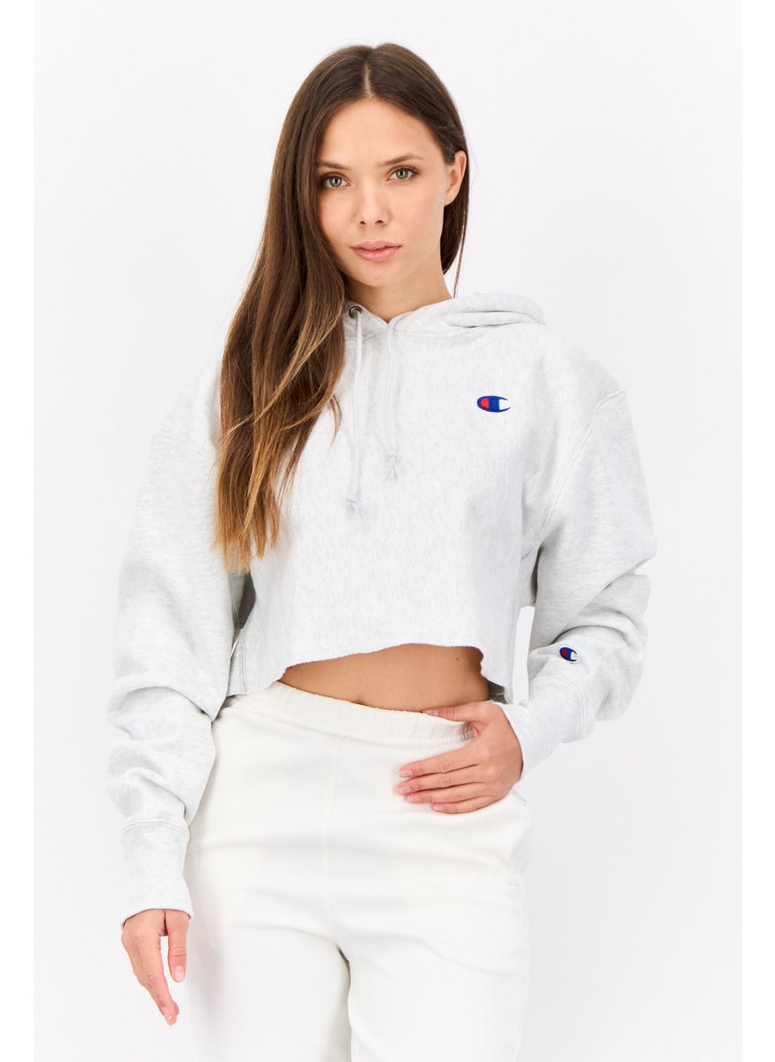 Women Sportswear Fit Long Sleeve Outdoor Sweatshirt, Grey Heather