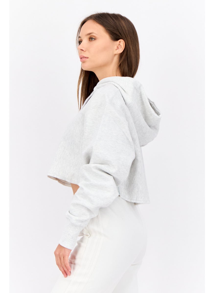 Women Sportswear Fit Long Sleeve Outdoor Sweatshirt, Grey Heather