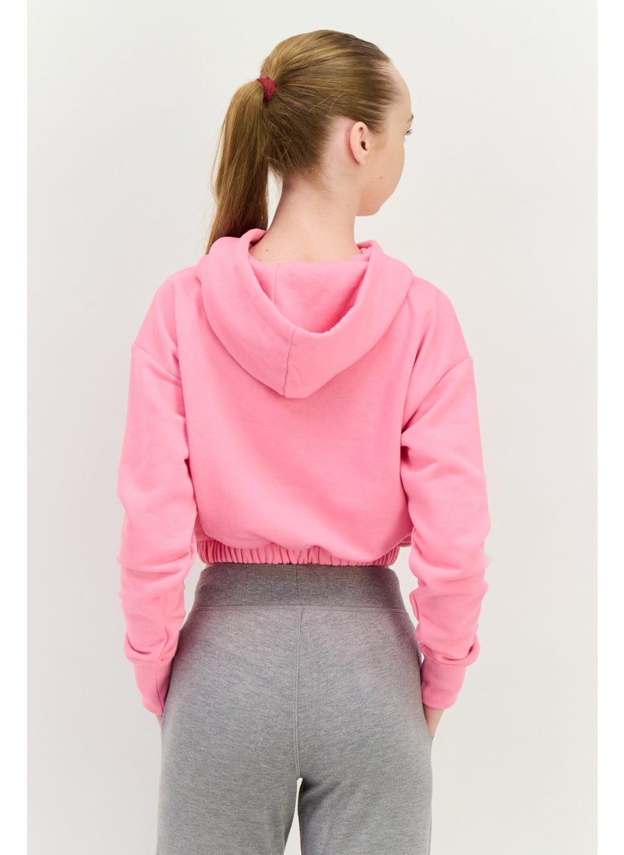 Women Custom Fit Long Sleeves Outdoor Sweatshirt, Pink