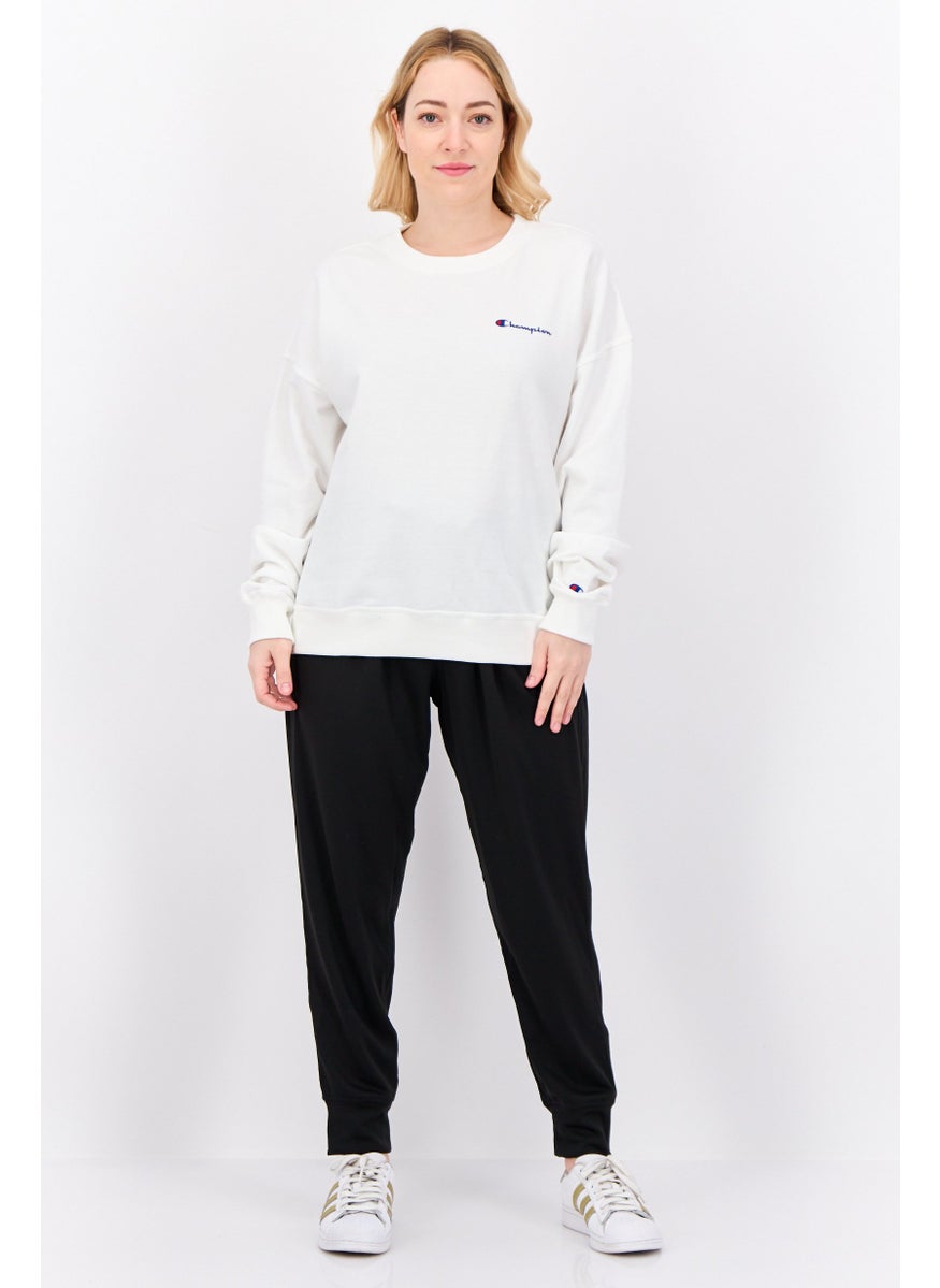 Women Sportswear Fit Long Sleeves Outdoor Sweatshirt, White