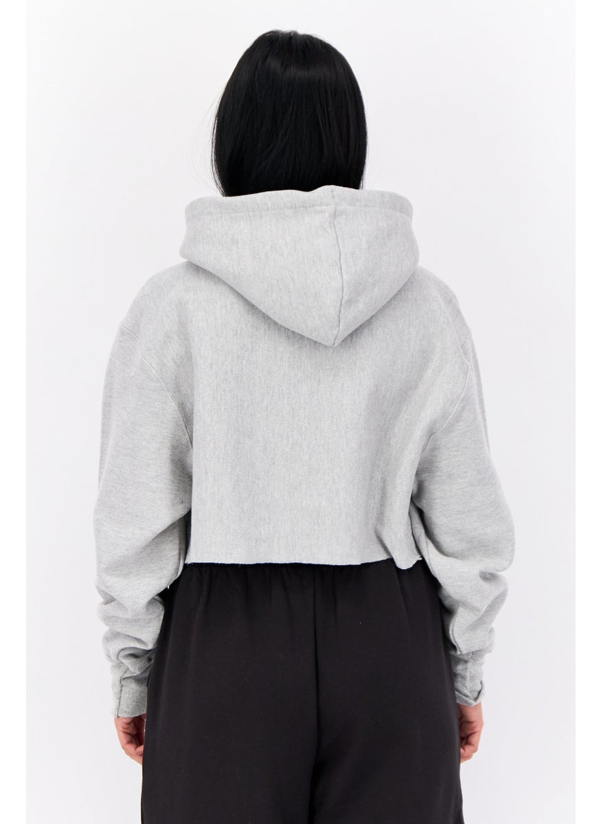 Women Sportswear Fit Long Sleeve Outdoor Sweatshirt, Grey
