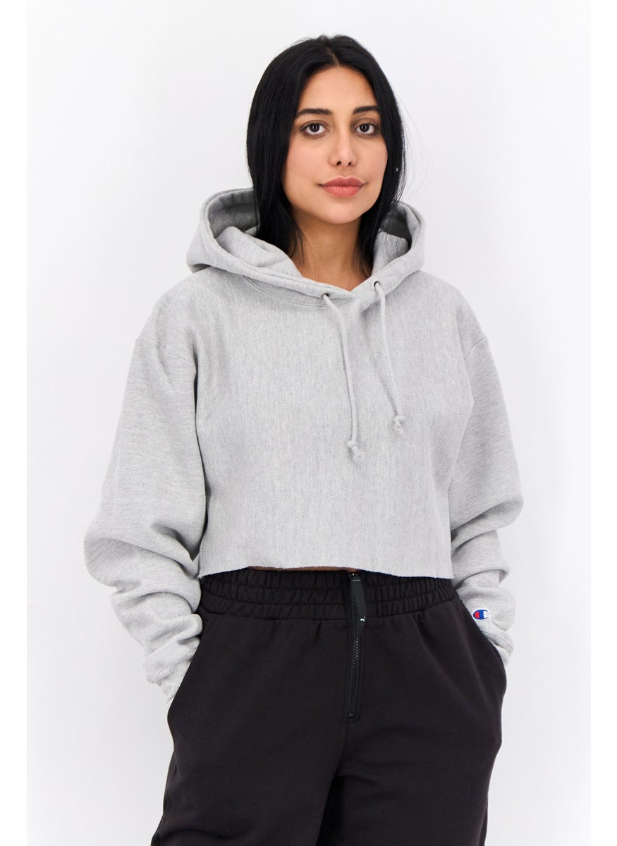 Women Sportswear Fit Long Sleeve Outdoor Sweatshirt, Grey