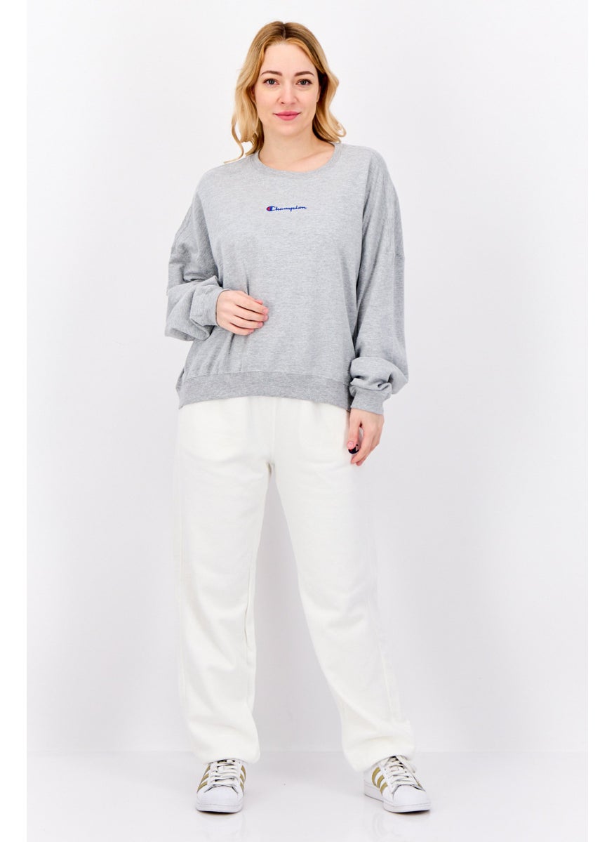 Women Sportswear Fit Long Sleeve Outdoor Sweatshirt, Grey